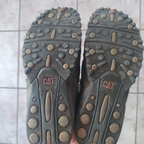 CAT men's boots used, brown, size 43