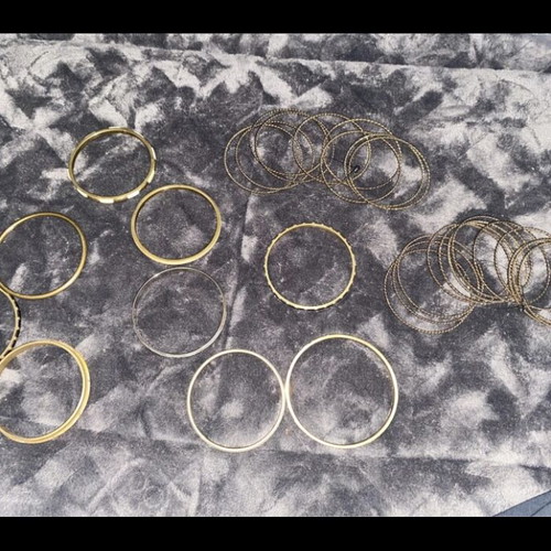 Bracelets new, wooden, plastic and iron multicolor