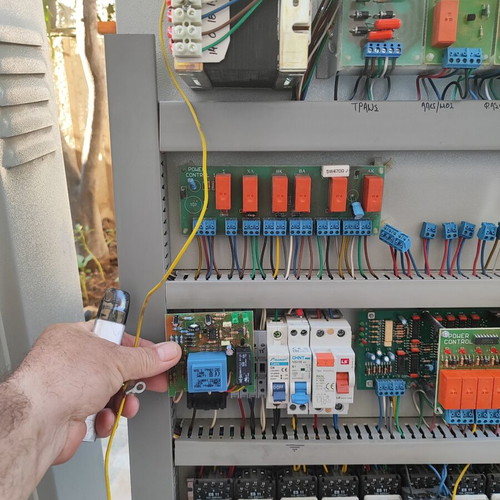 Industrial electrical control panel like new with contactors and relays