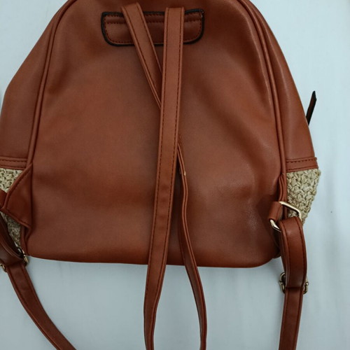 Women's backpack bag used, brown