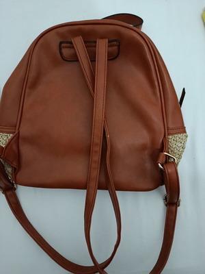 Women's backpack bag used, brown