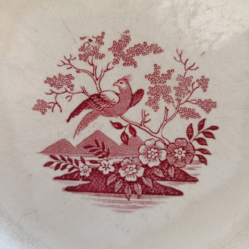 French Dentelle deep plate used, diameter 23.3 cm