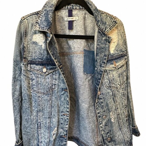 Stradivarius denim jacket medium size, blue washed, oversized utility style