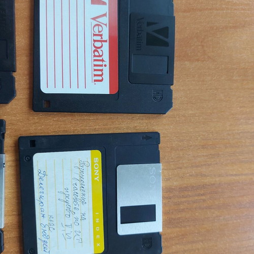 Floppy disks used, pack of 8 from previous years