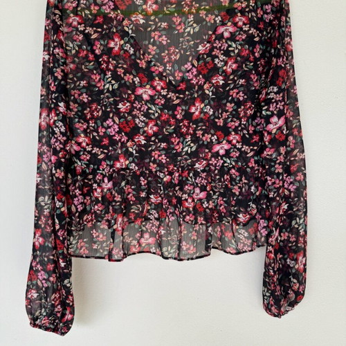 Stradivarius floral cropped blouse size Small like new