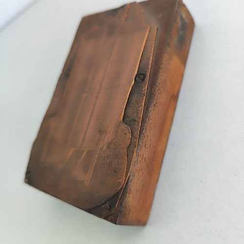 Vintage Typographic Printing Block used, industrial design