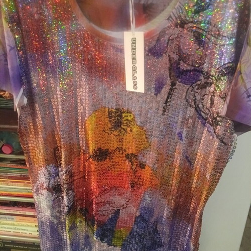 Women's multicolor blouse, size L