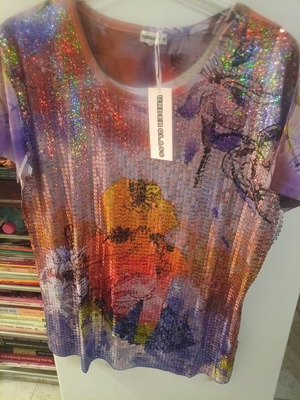 Women's multicolor blouse, size L