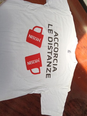 Μπλουζάκι Nescafe καινούργιο, άσπρο, μέγεθος S