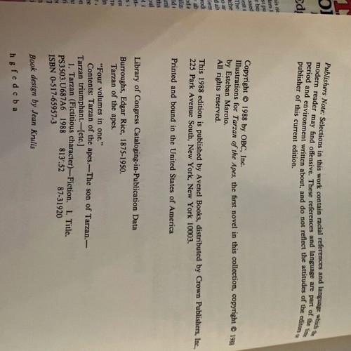 Tarzan book like new, English