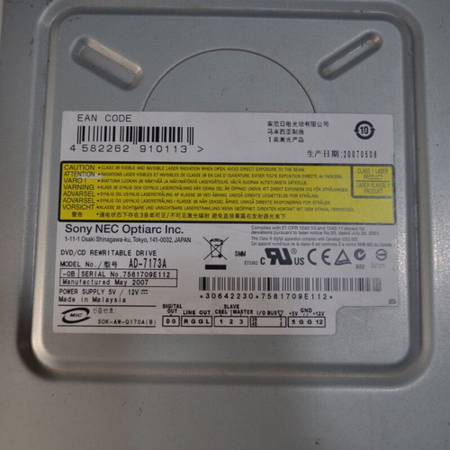 Sony DVD CD Rewritable Drive AD-7173A like new
