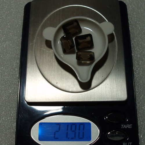 Smoked Topaz minerals 4 pieces 21.90 ct new