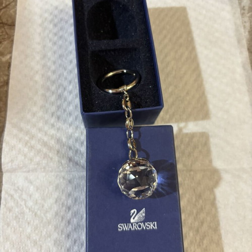 Swarovski keychain new, silver color