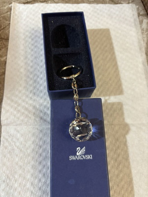 Swarovski keychain new, silver color