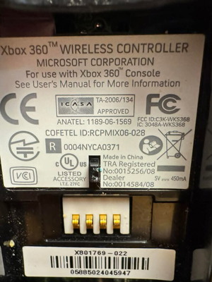 Xbox 360 Genuine Wireless Controller used