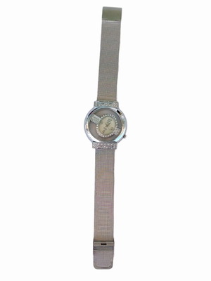Γυναικείο ρολόι quartz ασημί μεταχειρισμένο, ατσάλινο