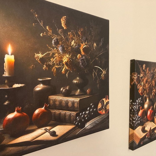 Diptych canvases with vintage aesthetic like new