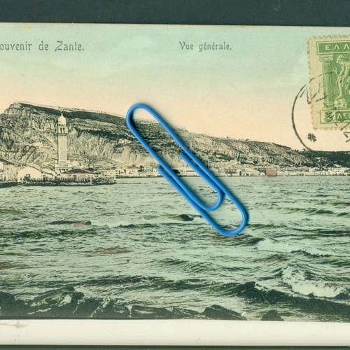 Old postcards Zakynthos general view 1912 used