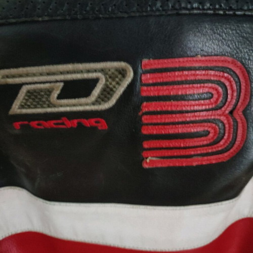 Leather Racing Motorcycle Jacket used with reinforced back, shoulders, elbows, size No54