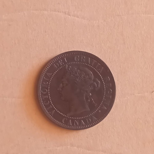 Canada One Cent Coin 1901 used, VF+ condition