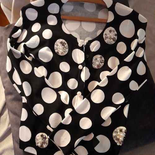 Kaos Italian polka dot cardigan new with Zara black top gift