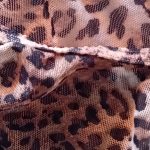 Lovely leopard print thong underwear, size M