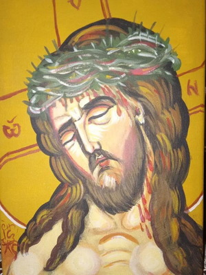 The Bridegroom Handmade Icon on Canvas 22×30cm New