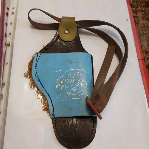 Children's leather holster used, collectible retro