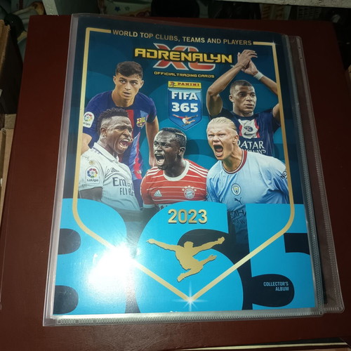 Adrenalyn XL Panini album with about 120 football cards 2023, new