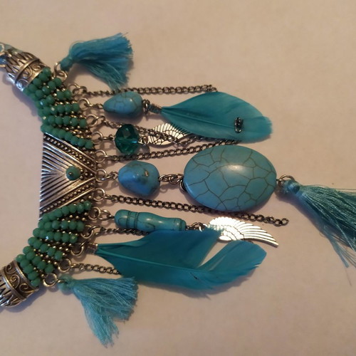 Necklaces with feathers, set of 2