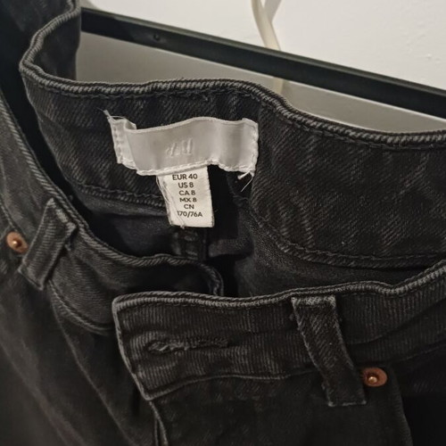 H&M black skinny high-waisted jeans like new, size L