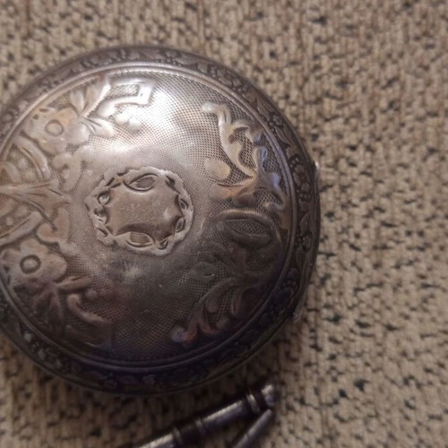 Louis Perret Les Brenets pocket watch used, silver, Ottoman era