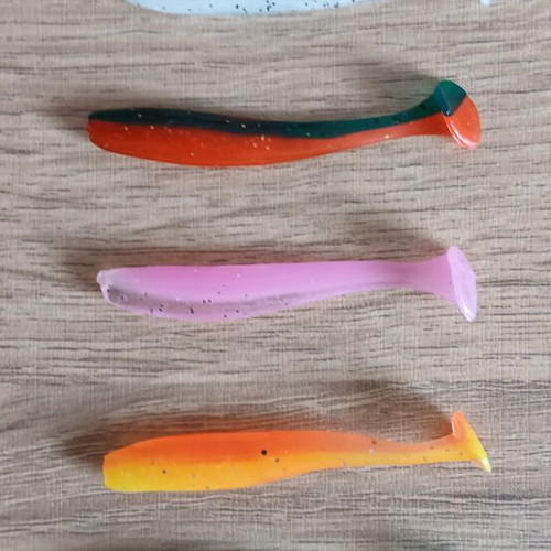 Lrf fishing silicone lures new, pack of 9 pieces