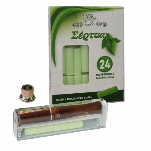 Sertiko Pipe for Extra Slim Brown Cigarette with Gift 27 Filters SD-325A