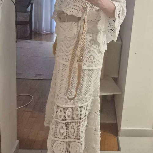 Crochet set new, one size, soft white cotton