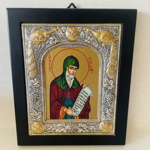 Final price 55 euros Silver icon 925 Saint Gerasimos