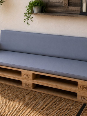 Garden bench cushions set of 2 like new, 120×40×4 cm