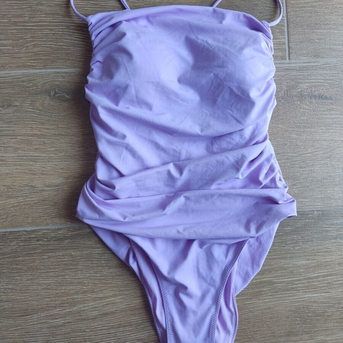 Zara swimsuit one-piece lilac high leg small, like new