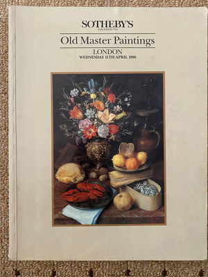 Sotheby's Old Master Paintings auction catalogue 1990