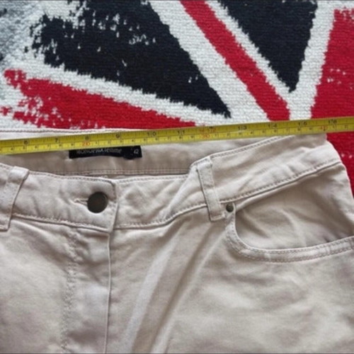 Monoprix Femme Women's Jeans W32 L27 Cotton with Elastane Straight like new beige