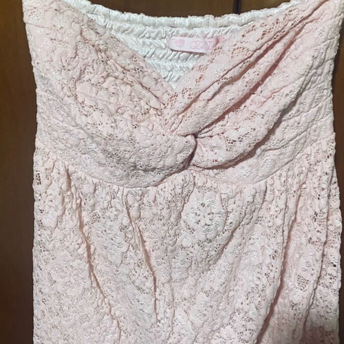 Lace dress pink like new, size M