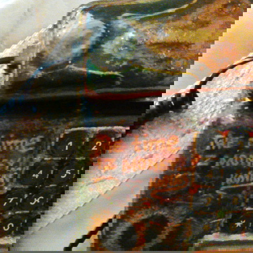 Τηλέφωνο έργο τέχνης ζωγραφισμένο στο χέρι, μοναδικό και περίεργο