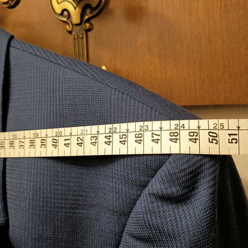 Vintage Men's Suit Germany Anzug New, Blue, Size 54