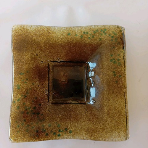 Handmade decorative glass piece new with fusing technique