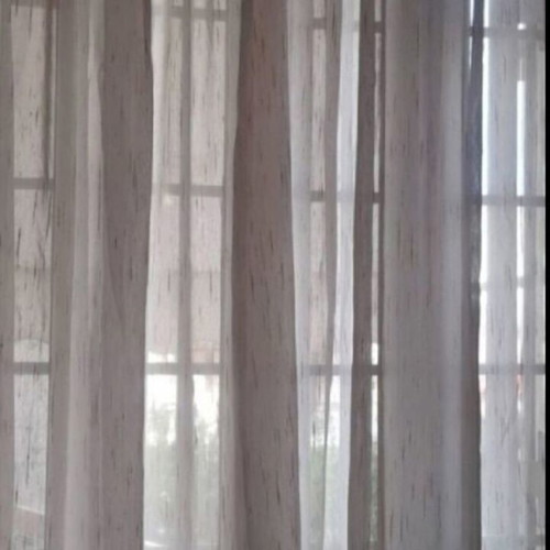 Ecru curtain with honey details, like new, ready sewn