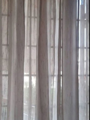 Ecru curtain with honey details, like new, ready sewn