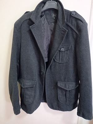 Gray coat jacket like new, size 43/44 with lining