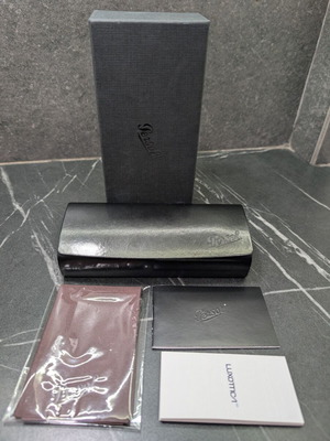 Persol sunglasses case new black with card and box