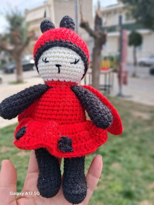 Handmade ladybug doll new with keychain