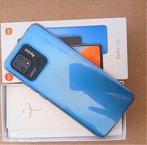 Xiaomi Redmi 10c 4gb / 64gb NFC  dual card Αψεγάδιαστο κινητό τηλέφωνο σε γαλάζιο χρώμα